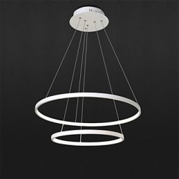 Luminária pendente design moderno alta qualidade dois anéis