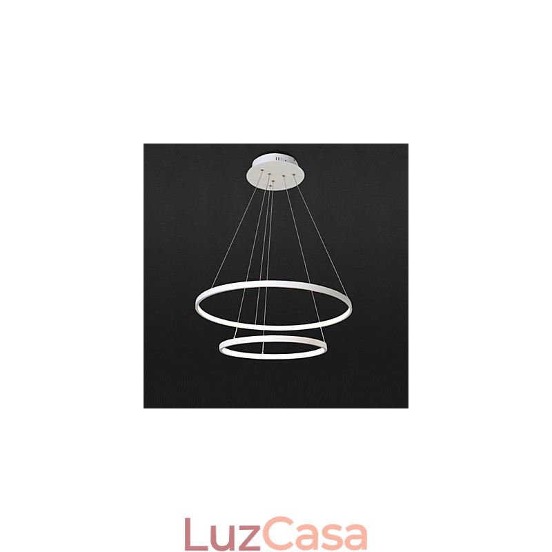 Luminária pendente design moderno alta qualidade dois anéis