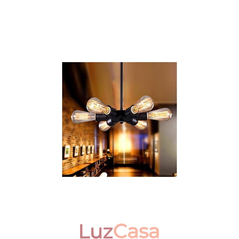 American Country Industrial Wind Seis Cabeças Roda Gigante Droplight
