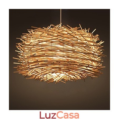 Lustre de tecelagem de rattan europeu e americano Denss Lustre de tecelagem de rattan europeu e americano Denss