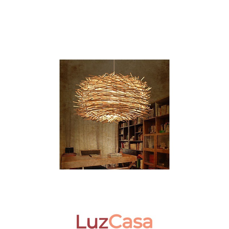 Lustre de tecelagem de rattan europeu e americano Denss