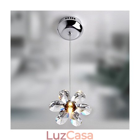 Luminária pendente moderna contemporânea em cristal estilo mini galvanizada Luminária pendente moderna contemporânea em cristal estilo mini galvanizada