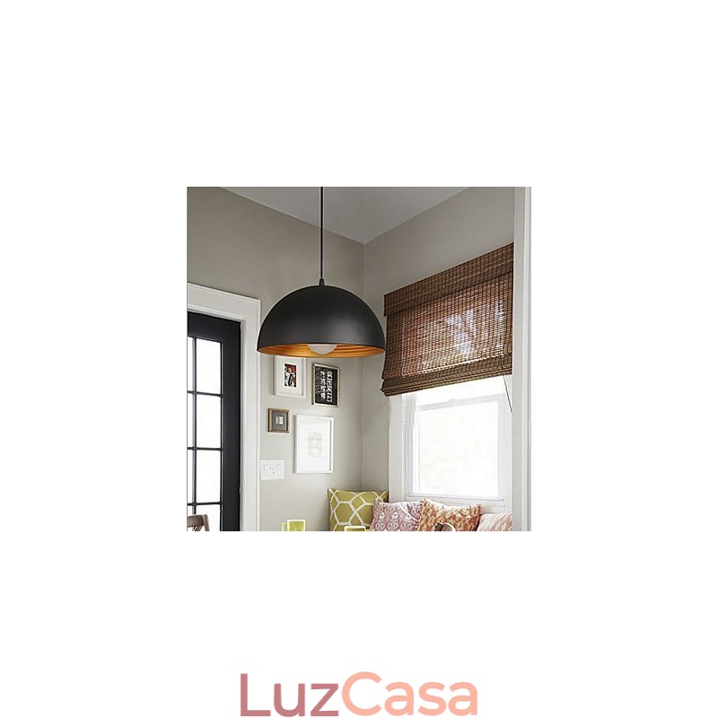 Lâmpada criativa redonda chaminé droplight ferro forjado personagem refeições lustre preto e branco