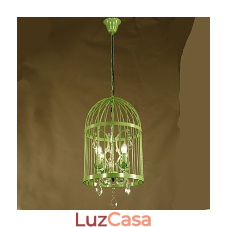 Vintage Ferro Gaiola Escada Lâmpada Lustre Cristal Vintage Ferro Gaiola Escada Lâmpada Lustre Cristal