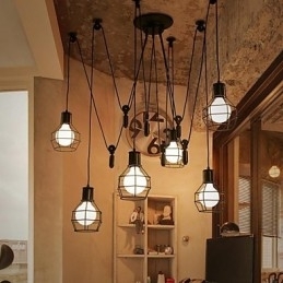 6 luzes Country Designers Metal Pendant Light