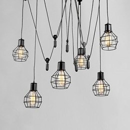 6 luzes Country Designers Metal Pendant Light