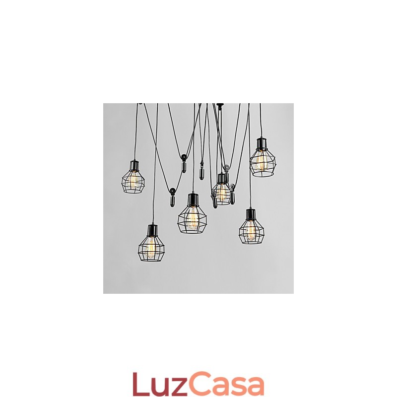 6 luzes Country Designers Metal Pendant Light