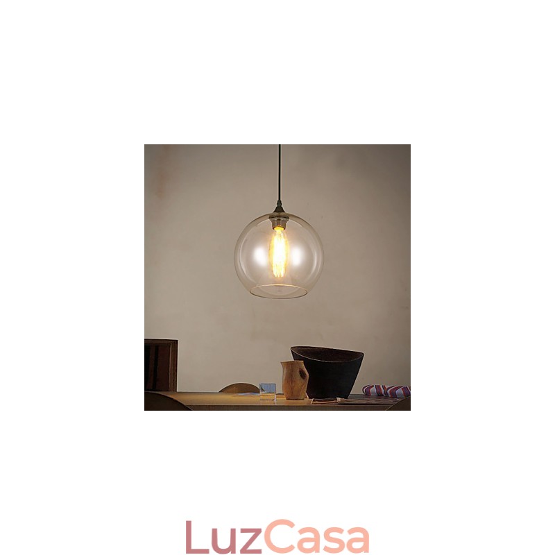 American Creative Nordic Contratado Rural Bola de Vidro Cabeça Única Droplight Lanp