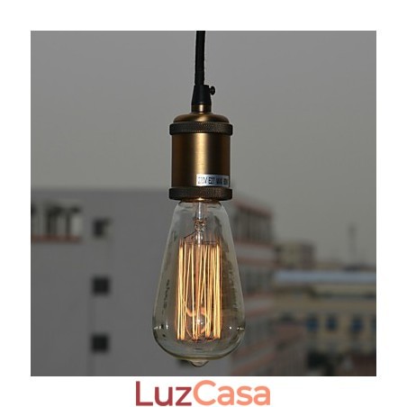 Luminária pendente de metal com pintura country Luminária pendente de metal com pintura country