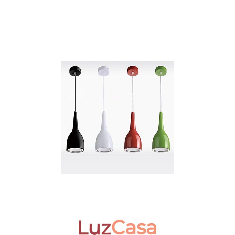 Luminária pendente de metal com pintura de globo contemporânea moderna
