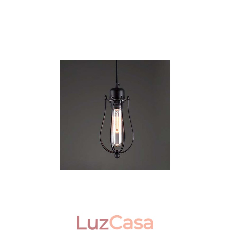 Pequenas gaiolas droplight Edison refeições luminária pendente de restauração nt maneiras luz lustre café