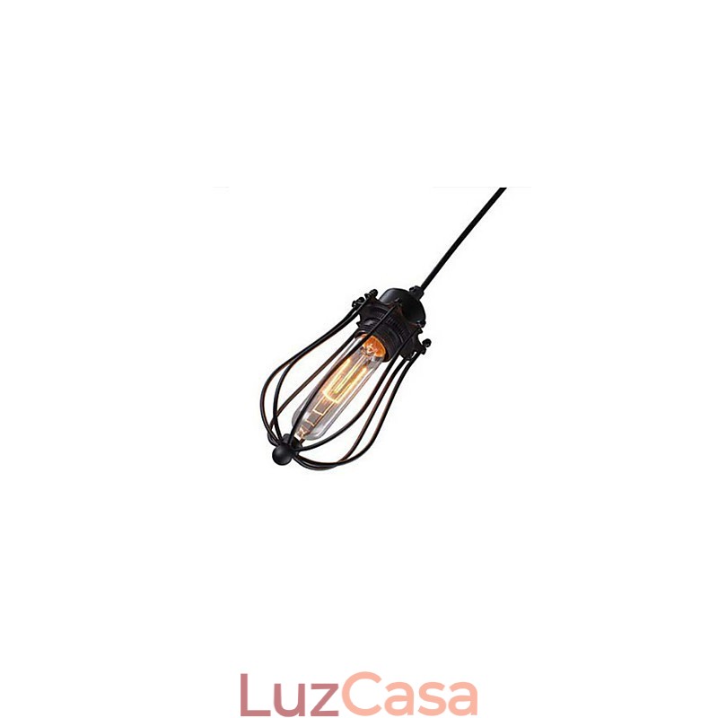 Pequenas gaiolas droplight Edison refeições luminária pendente de restauração nt maneiras luz lustre café