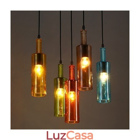 Luz difusa Cor Restaurando Maneiras Antigas Garrafa Droplight Luz Pendente Luz difusa Cor Restaurando Maneiras Antigas Garrafa Droplight Luz Pendente