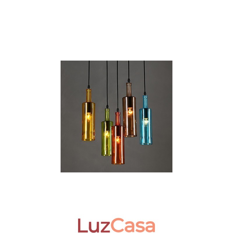 Luz difusa Cor Restaurando Maneiras Antigas Garrafa Droplight Luz Pendente