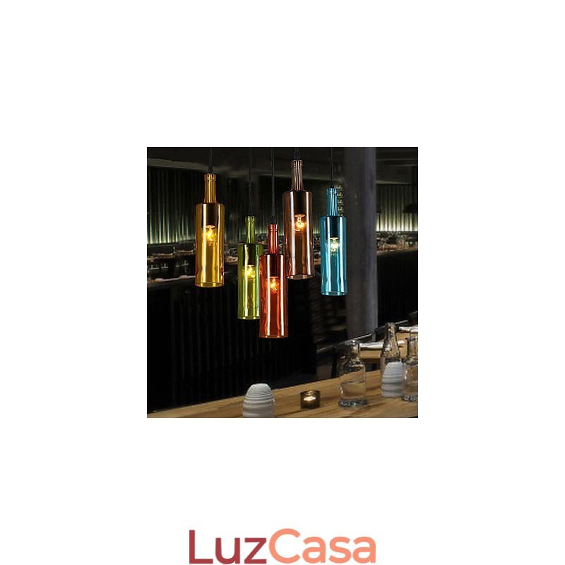 Luz difusa Cor Restaurando Maneiras Antigas Garrafa Droplight Luz Pendente