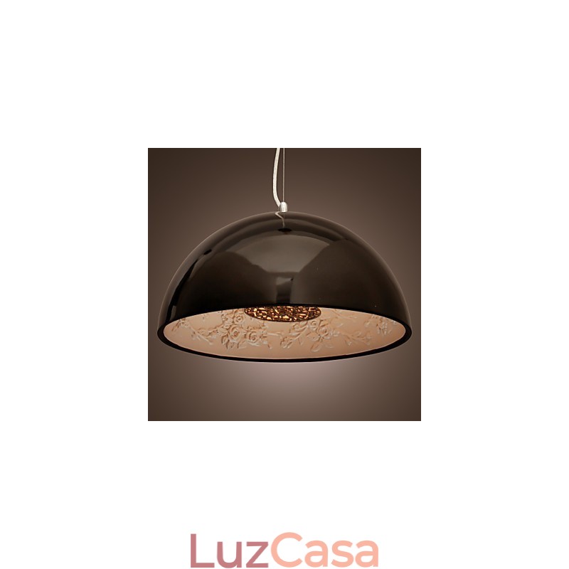 Luminária pendente moderna contemporânea estilo mini tigela com pintura