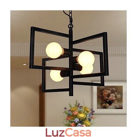 Luminária pendente de metal com pintura country vintage para garagem Luminária pendente de metal com pintura country vintage para garagem