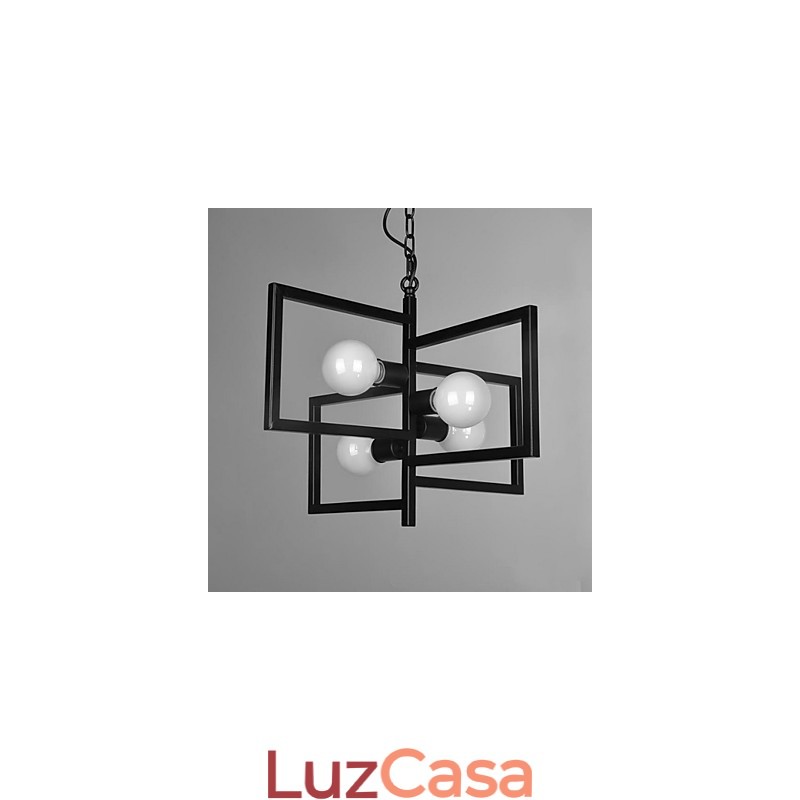 Luminária pendente de metal com pintura country vintage para garagem