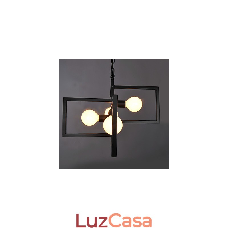 Luminária pendente de metal com pintura country vintage para garagem