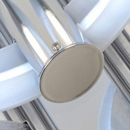 Lustre Moderno Prata 3 Luzes