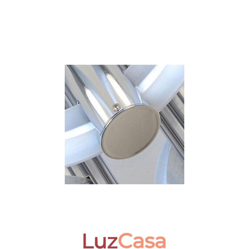Lustre Moderno Prata 3 Luzes