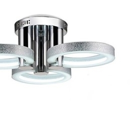 Lustre Moderno Prata 3 Luzes