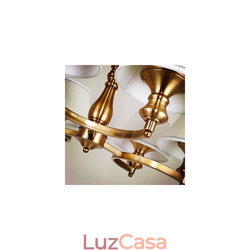 Lustre de metal galvanizado estilo vintage rústico Lodge Mini
