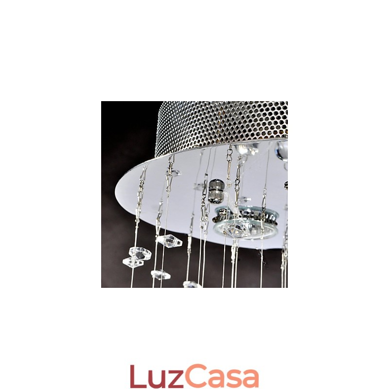 Montagem embutida tradicional clássica em metal cristal cromado