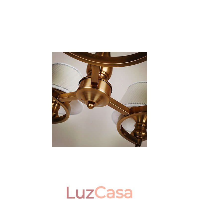 Lustre de metal galvanizado estilo vintage rústico Lodge Mini