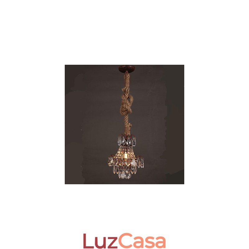 Retro lounge Hemp Industrial Wind Imitação Lustre de Cristal