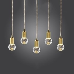 Luminária pendente moderna contemporânea vintage estilo mini dourada de metal