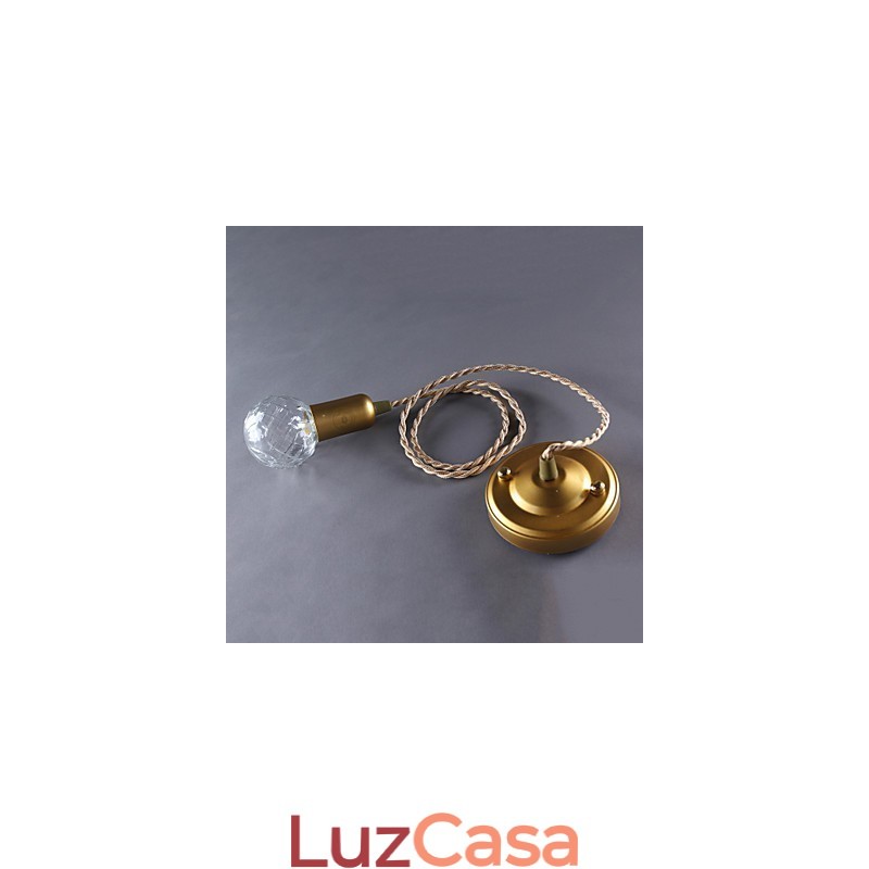 Luminária pendente moderna contemporânea vintage estilo mini dourada de metal