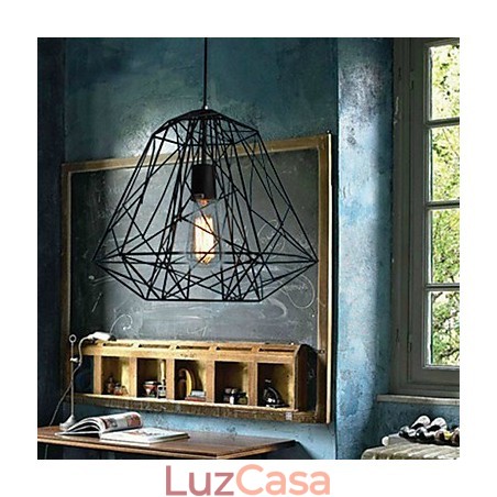 Luminária pendente de metal com pintura retrô vintage para garagem Luminária pendente de metal com pintura retrô vintage para garagem