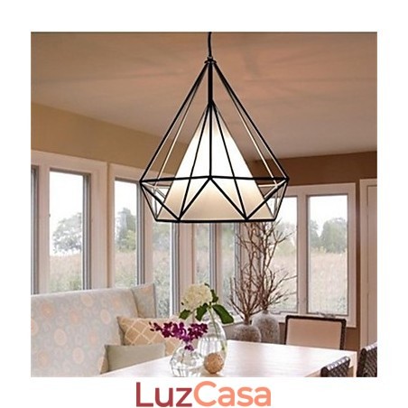 Pingente de diamante americano retrô simples de cabeça única