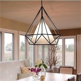 Pingente de diamante americano retrô simples de cabeça única