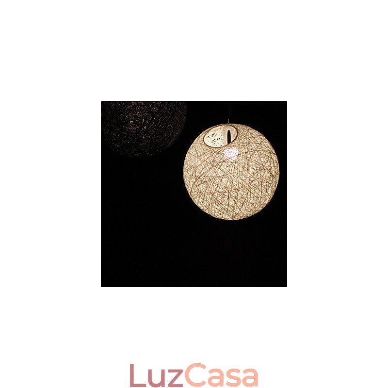 Luminária pendente esférica contemporânea e contraída Cany Art Lamp Hemp Ball
