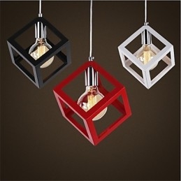 Lustre de ferro estilo gaiola retrô americano