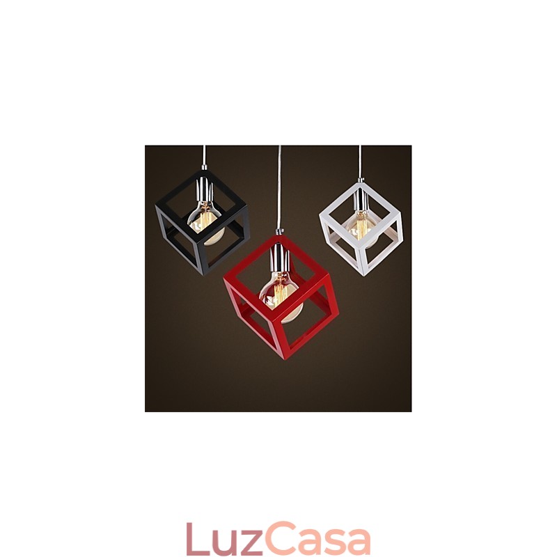 Lustre de ferro estilo gaiola retrô americano