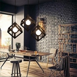 Lustre de ferro estilo gaiola retrô americano