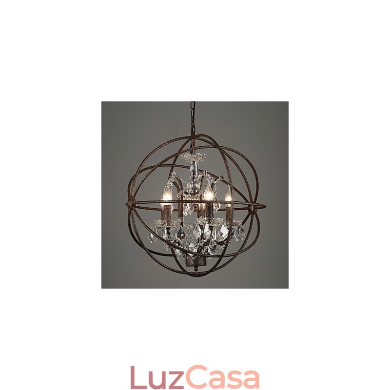 Lustre Cristal Tradicional Clássico Metal