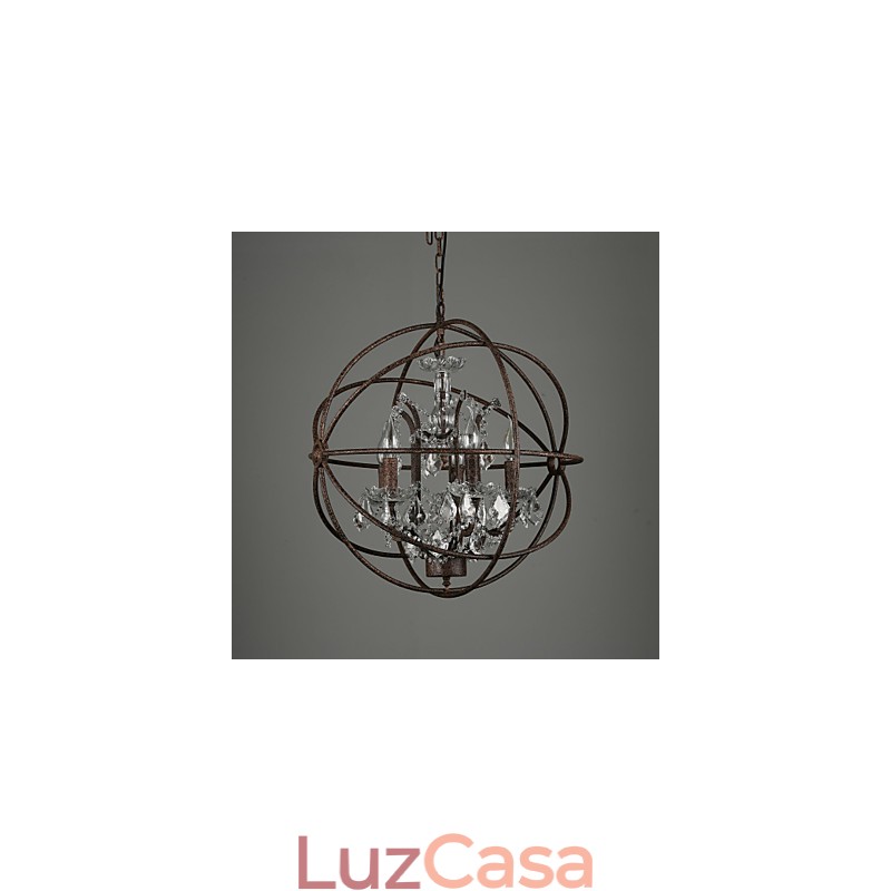 Lustre Cristal Tradicional Clássico Metal