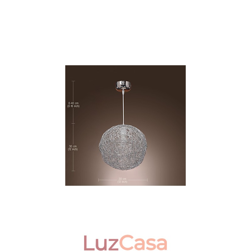 Luminária pendente moderna e contemporânea estilo globo mini cromado