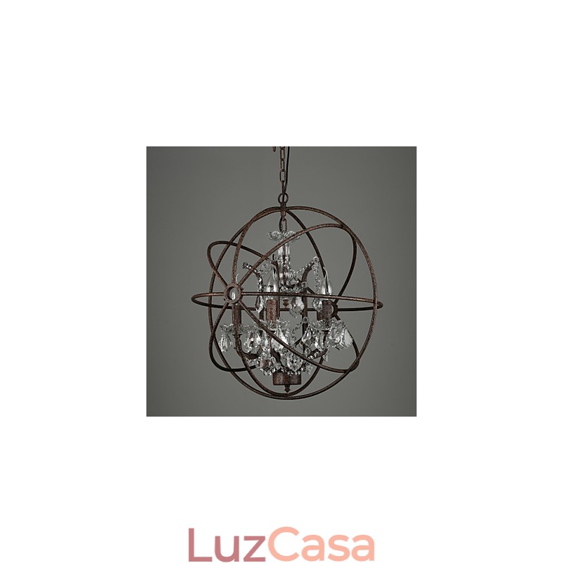 Lustre Cristal Tradicional Clássico Metal