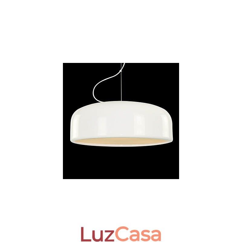 Luminária pendente com pintura em tigela retrô