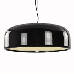 Luminária pendente com pintura em tigela retrô
