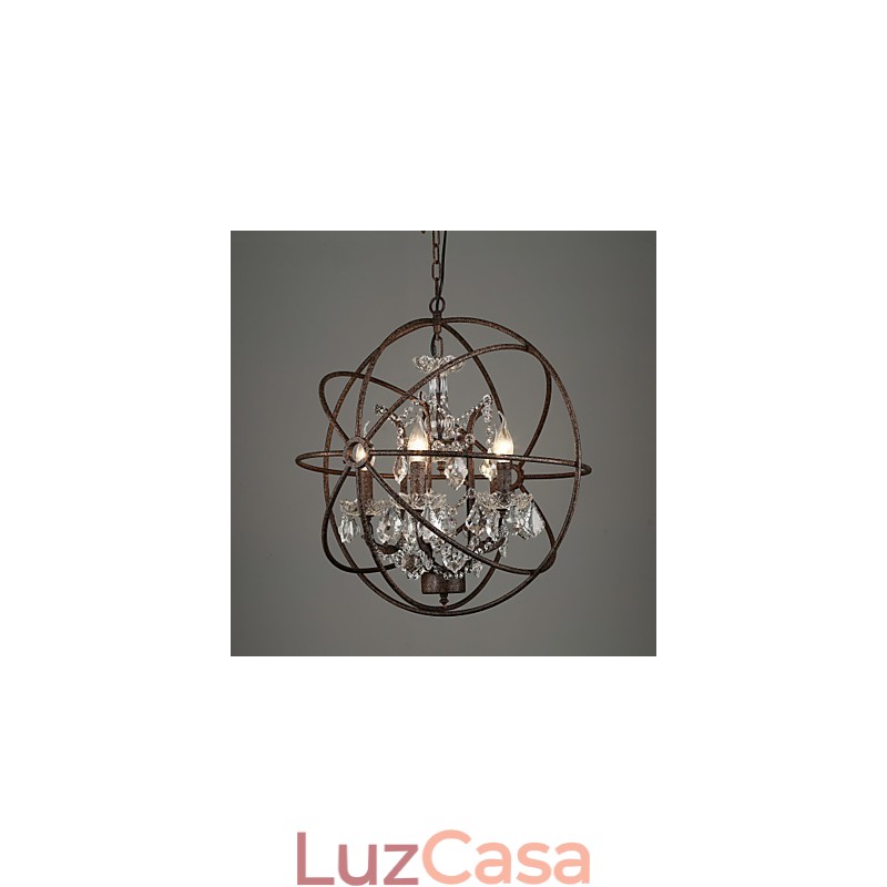 Lustre Cristal Tradicional Clássico Metal