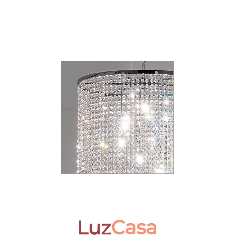 Luminária pendente de metal cristal contemporânea moderna