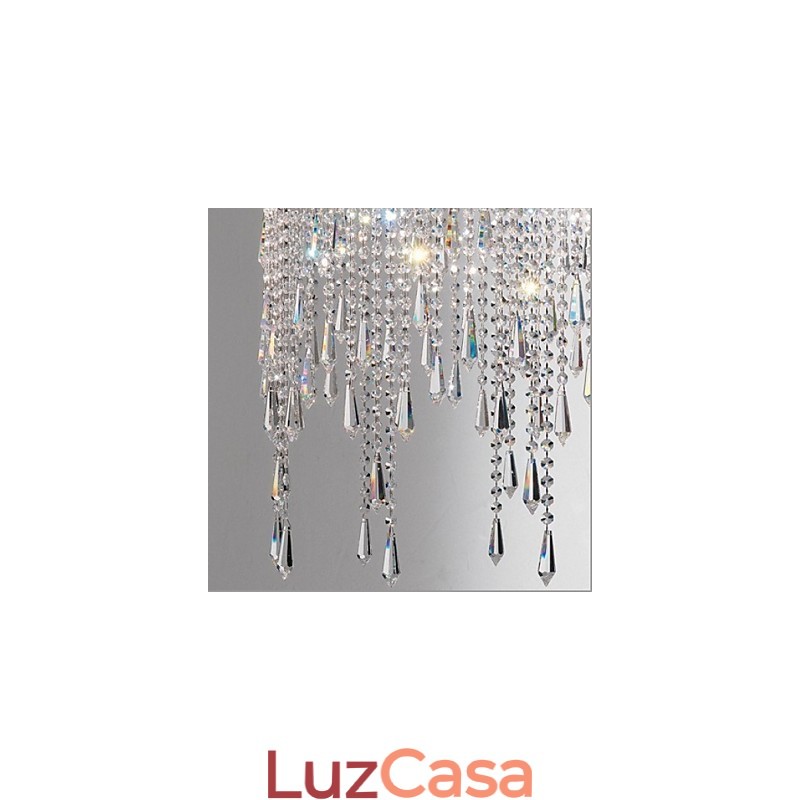 Luminária pendente de metal cristal contemporânea moderna