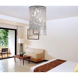 Luminária pendente de metal cristal contemporânea moderna