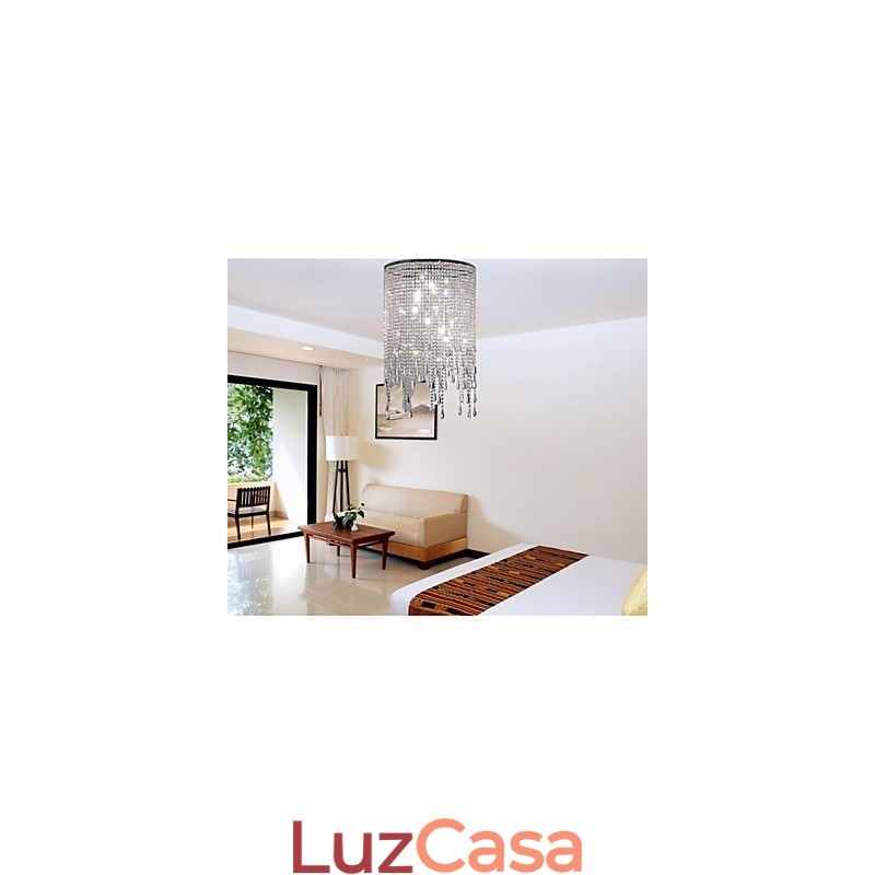 Luminária pendente de metal cristal contemporânea moderna